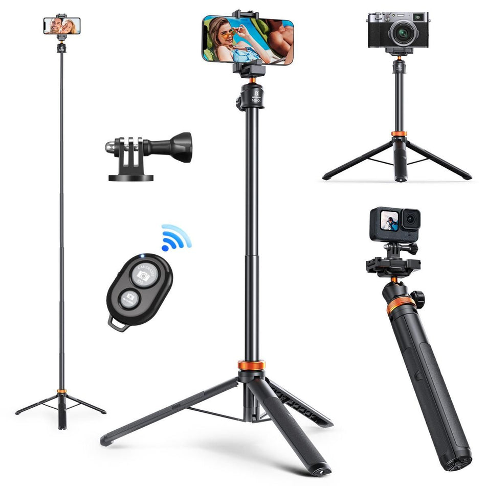 K&F Concept MS08 Tripod For Cameras, Action Cameras, Phone with Bluetooth Remote Control (KF09.127)