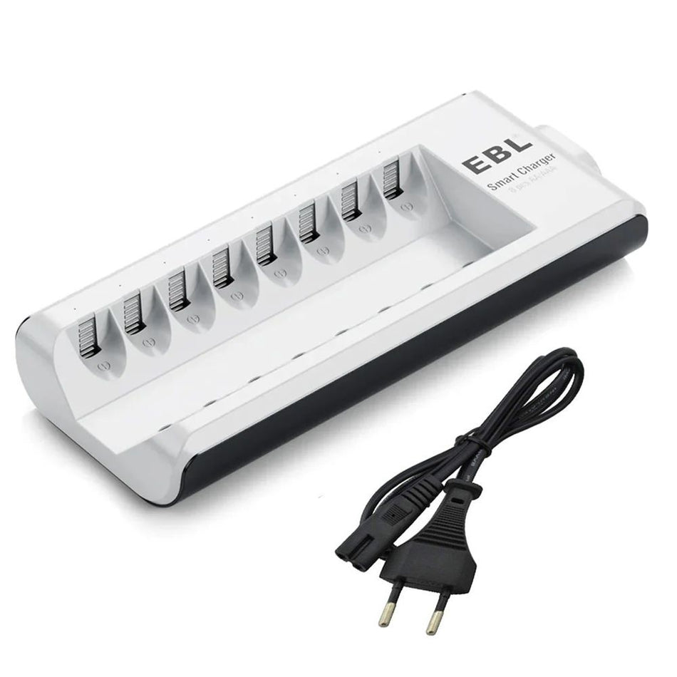 EBL C9042W Φορτιστής 8 Θέσεων Μπαταριών Ni-Cd/Ni-MH Μεγέθους AA/AAA