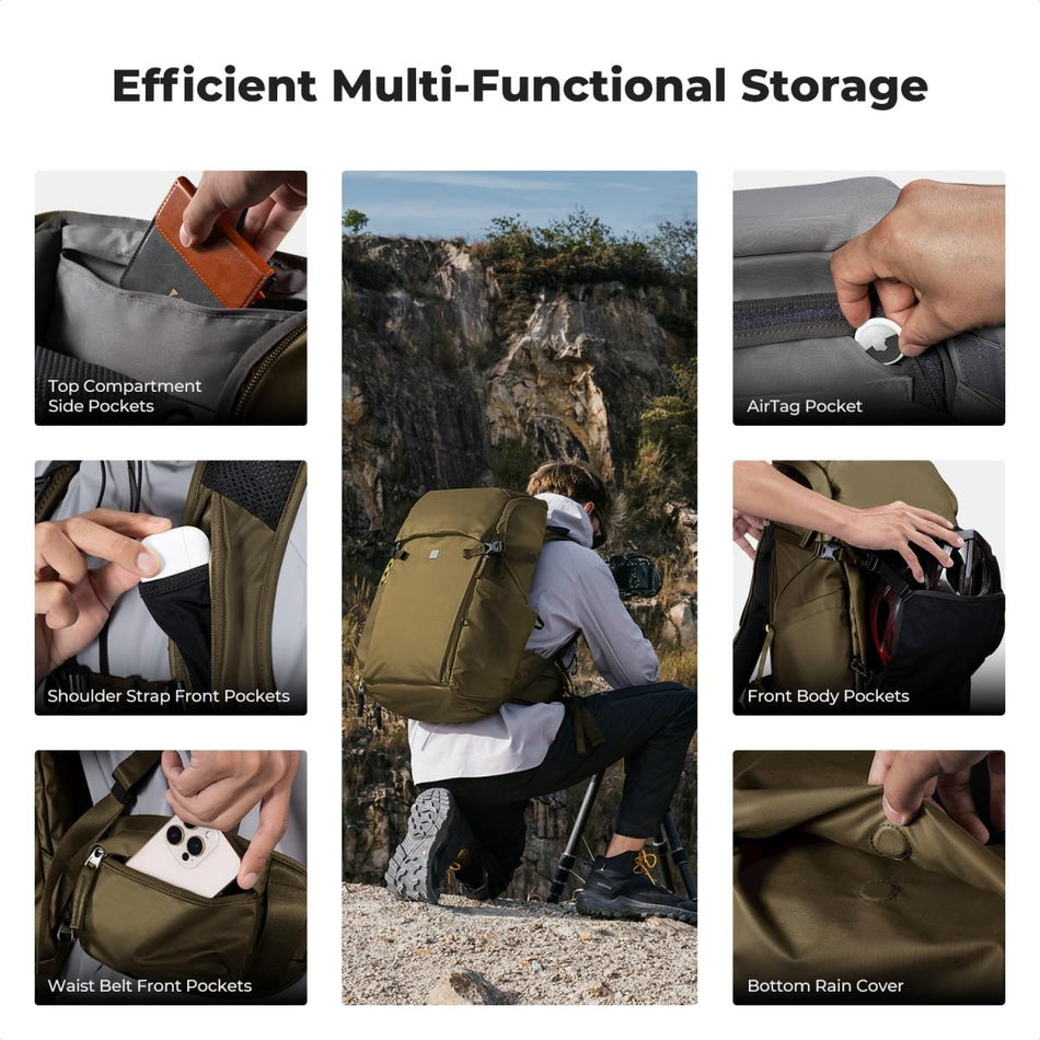 K&F Concept Star Wander 01 Camera Backpack 30L Champagne (KF13.206)