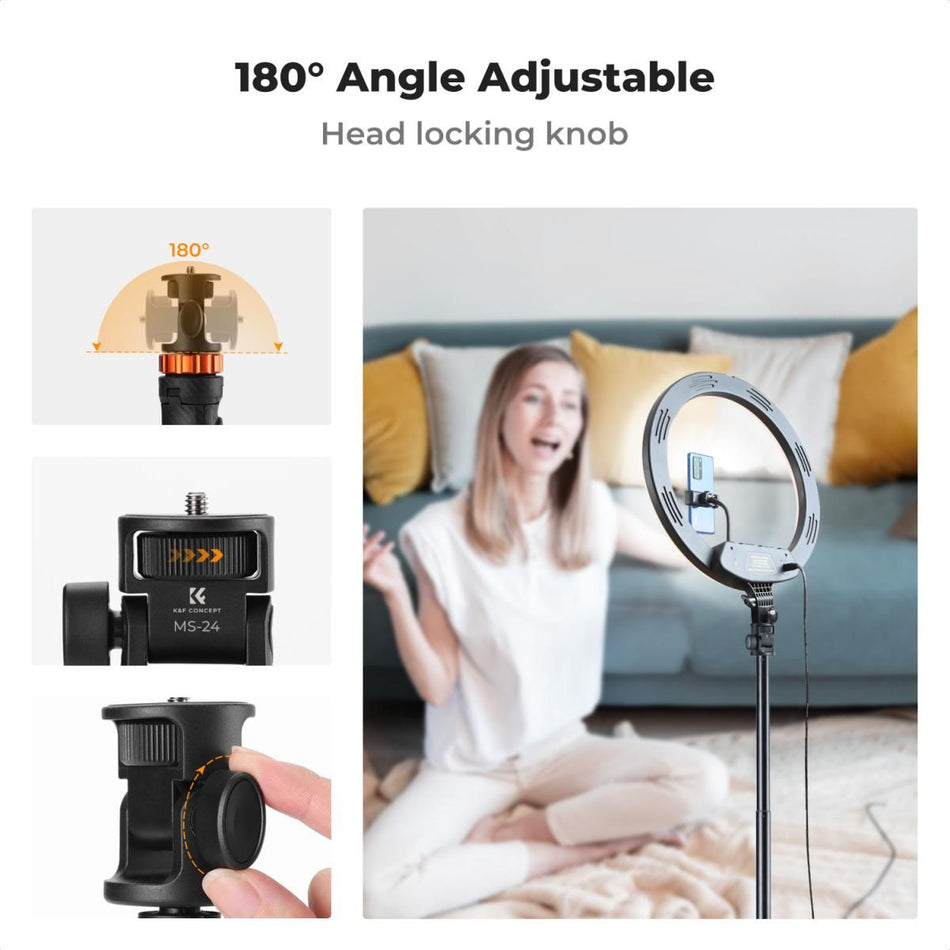 K&F Concept MS24 Selfie Stick Τρίποδο με Tηλεχειριστήριο (KF09.143)