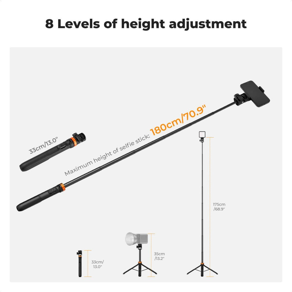 K&F Concept MS24 Selfie Stick Τρίποδο με Tηλεχειριστήριο (KF09.143)