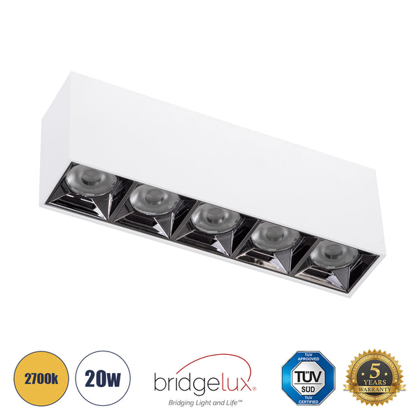 LUMINAR SUPERIOR Surface LED Spot Downlight TrimLess 20W 2700lm 36° AC 220-240V IP20 – Bridgelux High Lumen Chip Gen2 – TÜV-zertifizierter Treiber – 5 Jahre Garantie