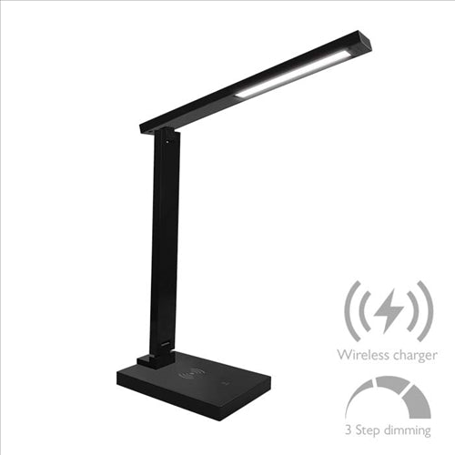 ΠΟΡΤΑΤΙΦ LED 6W&USB&WIRELESS CHARGER  ΜΑΥΡΟ ΑΦΗς 420L  3stepsDim