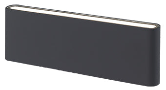 ΑΠΛΙΚΑ LED ΟΒΑΛ UP & DOWN 2Χ12W 3000K ΑΝΘΡΑΚΙ ΑΛΟΥΜΙΝΙΟΥ