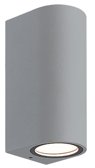 ΑΠΛΙΚΑ 2ΧGU10 ΟΒΑΛ UP & DOWN ΓΚΡΙ ΑΛΟΥΜΙΝΙΟΥ