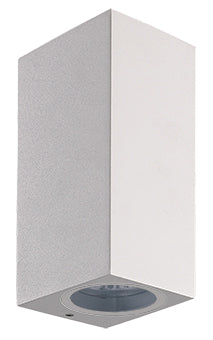 ΑΠΛΙΚΑ 2ΧGU10 ΤΕΤΡΑΓΩΝΗ UP & DOWN ΛΕΥΚΟ ΑΛΟΥΜΙΝΙΟΥ