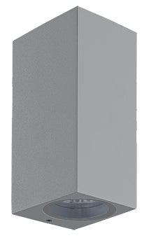 ΑΠΛΙΚΑ 2ΧGU10 ΤΕΤΡΑΓΩΝΗ UP & DOWN ΓΚΡΙ ΑΛΟΥΜΙΝΙΟΥ