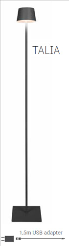 ΦΩΤΙΣΤΙΚΟ ΔΑΠΕΔΟΥ TALIA 3000K DIM ΕΠΑΝΑΦΟΡΤΙΖΟΜΕΝΟ ΜΑΥΡΟ