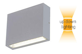 ΑΠΛΙΚΑ LED UP & DOWN 2x3W 3000k ΓΚΡΙ ΑΛΟΥΜΙΝΙΟΥ