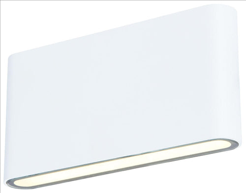 ΑΠΛΙΚΑ LED ΟΒΑΛ UP & DOWN 2Χ6W 3000K ΛΕΥΚΟ ΑΛΟΥΜΙΝΙΟΥ