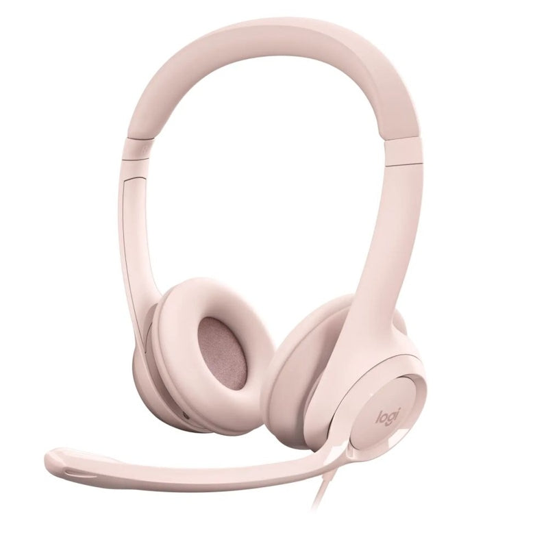 LOGITECH Headset Wired H390 - USB Type A - Rose
