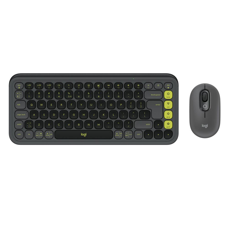 LOGITECH Keyboard/Mouse Wireless POP Icon Combo Graphite