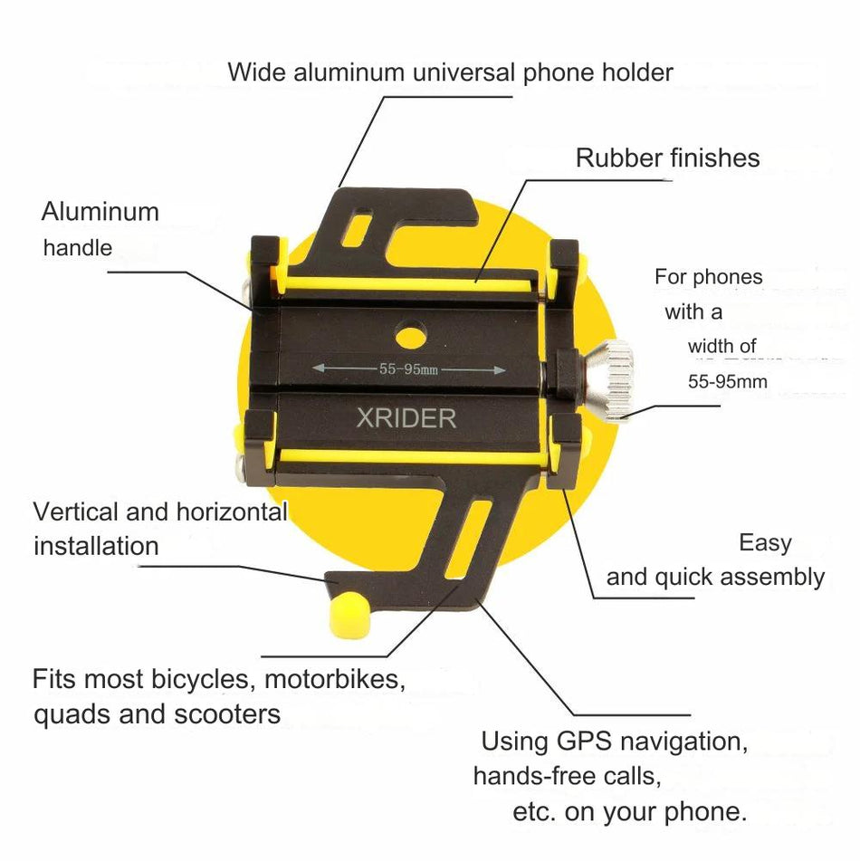 Manta Aluminum Universal Bike Phone Holder