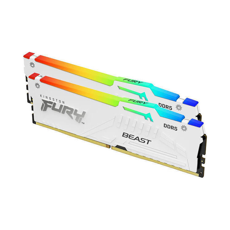 KINGSTON Memory KF552C40BWAK2-16 FURY Beast White DDR5, 5200MT/s, 16GB KIT OF 2