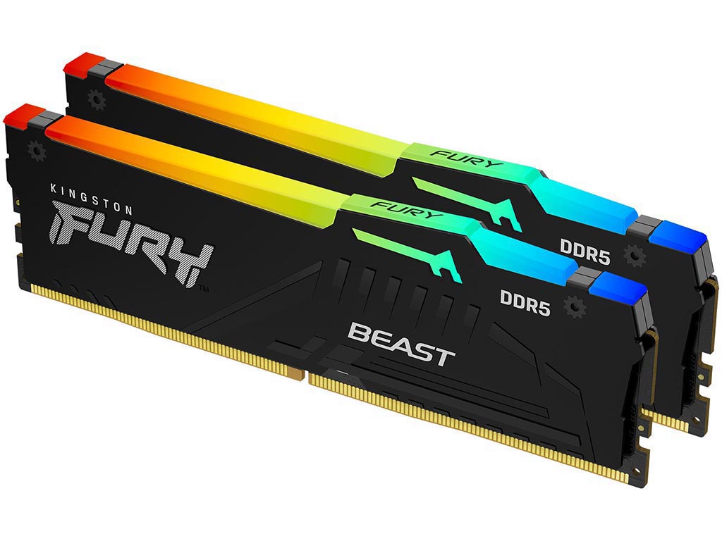 KINGSTON Memory  KF560C30BBEAK2-32 FURY Beast Black RGB DDR5, 6000MT/s, 32GB KIT OF 2, EXPO
