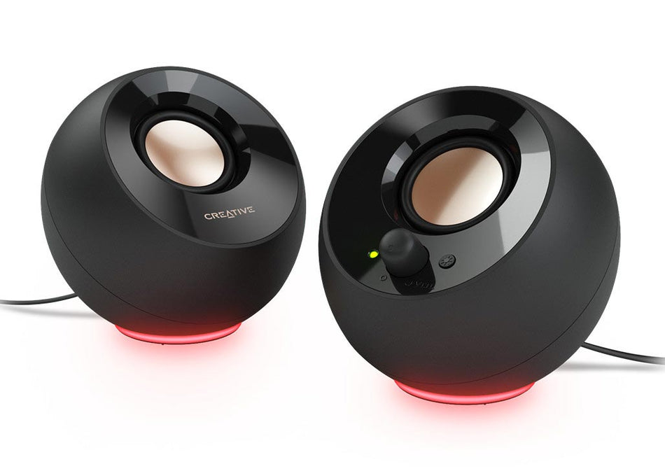 CREATIVE Speaker Wired 2.0 Pebble S.E RGB Schwarz
