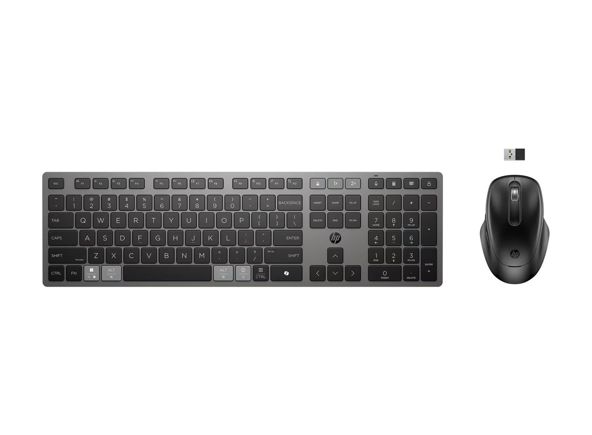 HP 725 Multi-Device Rechargeable Wireless Keyboard and Mouse Combo