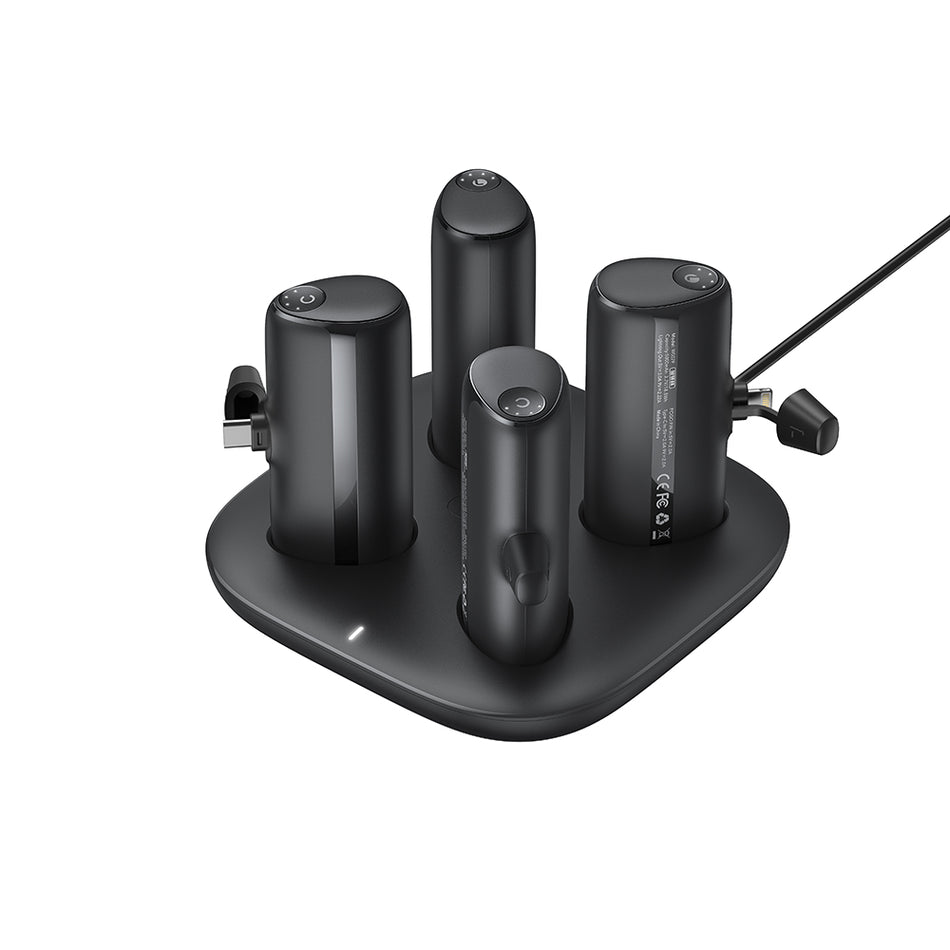 Veger W007 Charging Station 4x5000mAh (2 lightning+2 Type-c) Power Bank Μαύρο