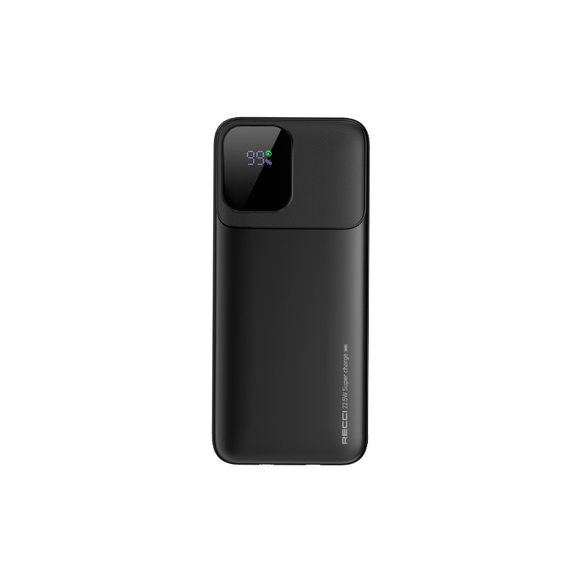 Recci RPB-P67 High power fast charging Power bank 10000mAh PD20W Black