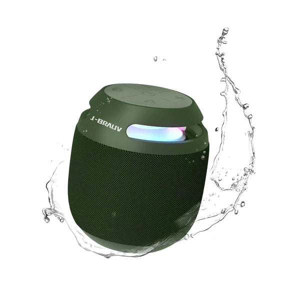 J-BRAUV Pro - Mini enceinte Bluetooth : 7 lumières changeantes | Son stéréo 16W, étanche IP66, appairage TWS | Portable 15H