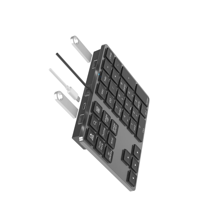 Φορητό Αριθμητικό Πληκτρολόγιο Γραφείου K1003 34 Πλήκτρων USB 3.0 & USB-C