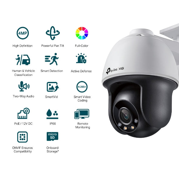 TP-LINK IP CAMERA VIGI C540(4mm) 4MP P/T OUTDOOR