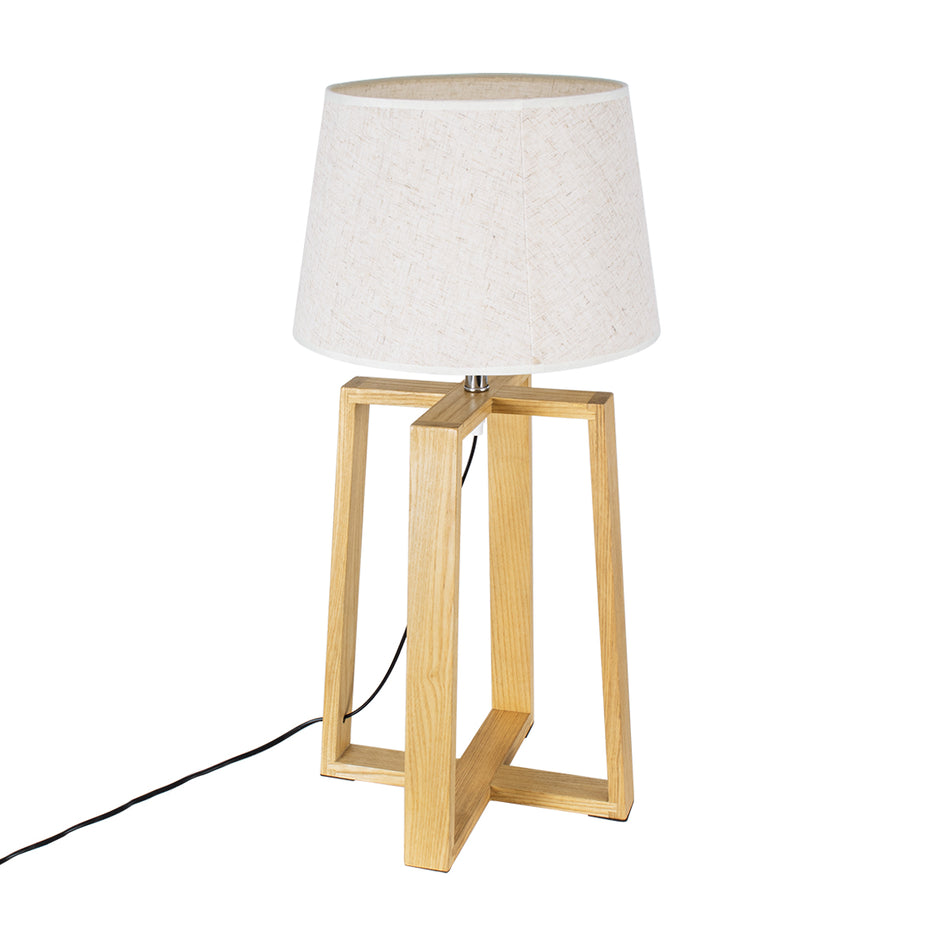 GLOBOSTAR® SQUID 01265 Μοντέρνο Επιτραπέζιο Φωτιστικό Πορτατίφ με Ντουί 1 x E27 AC 220-240V IP20 - Μπεζ - Μ30 x Π30 x Υ63cm