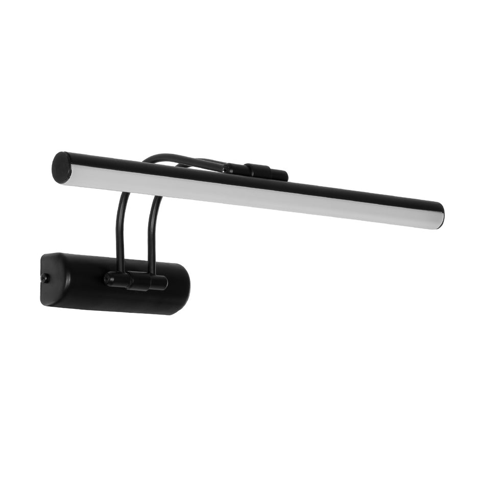 GLOBOSTAR® REFINE 203-0188 Μοντέρνο Φωτιστικό Τοίχου - Απλίκα Καθρέπτη Μπάνιου LED 7W 640lm 120° AC 220-240V IP44 Θερμό Λευκό 2700K - Lumileds SMD Chip - Μαύρο Ματ - Μ35 x Π21 x Υ12cm - 2 Χρόνια Εγγύηση