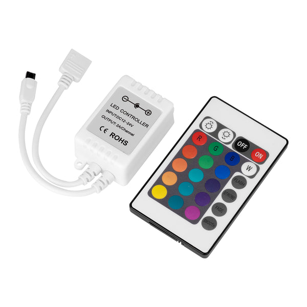 73403 Ασύρματος LED RGB Controller με Χειριστήριο IR DC 12-24V Max 144W