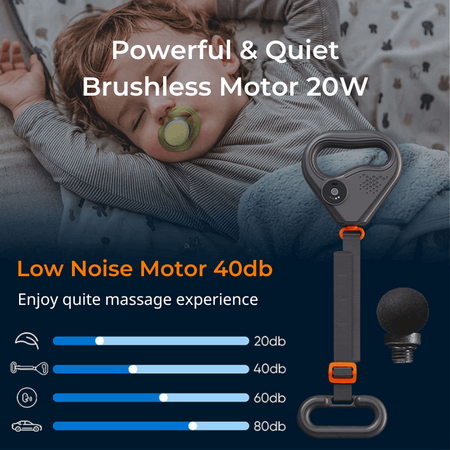 Πιστόλι Μασάζ Με Ζώνη M19 | Εύκολο Μασάζ Πλάτης, Αυχένα & Ποδιών | 2-1 Συσκευή Μασάζ Σώματος | Μαύρο