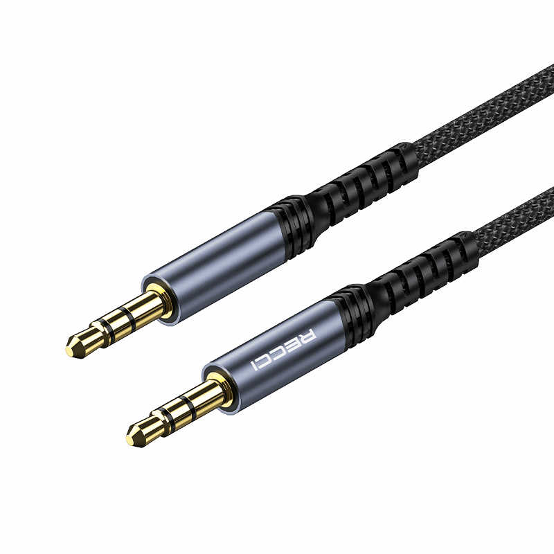 Recci RDS-A28 Καλώδιο 3.5mm male - 3.5mm male Μαύρο 1m