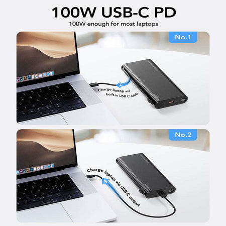 Veger TC130 Power Bank 25000mAh 130W με Θύρα USB-A και Θύρα USB-C Power Delivery Μαύρο