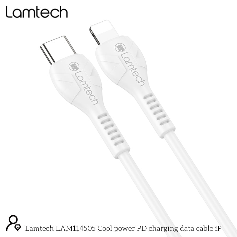 Lamtech Fast Charging And Data Cable Type C To Lightning 1 M 27 W White