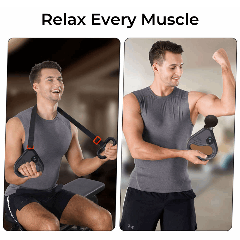 Πιστόλι Μασάζ Με Ζώνη M19 | Εύκολο Μασάζ Πλάτης, Αυχένα & Ποδιών | 2-1 Συσκευή Μασάζ Σώματος | Μαύρο