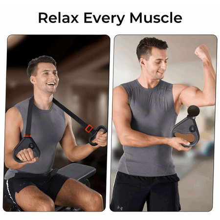 Πιστόλι Μασάζ Με Ζώνη M19 | Εύκολο Μασάζ Πλάτης, Αυχένα & Ποδιών | 2-1 Συσκευή Μασάζ Σώματος | Μαύρο