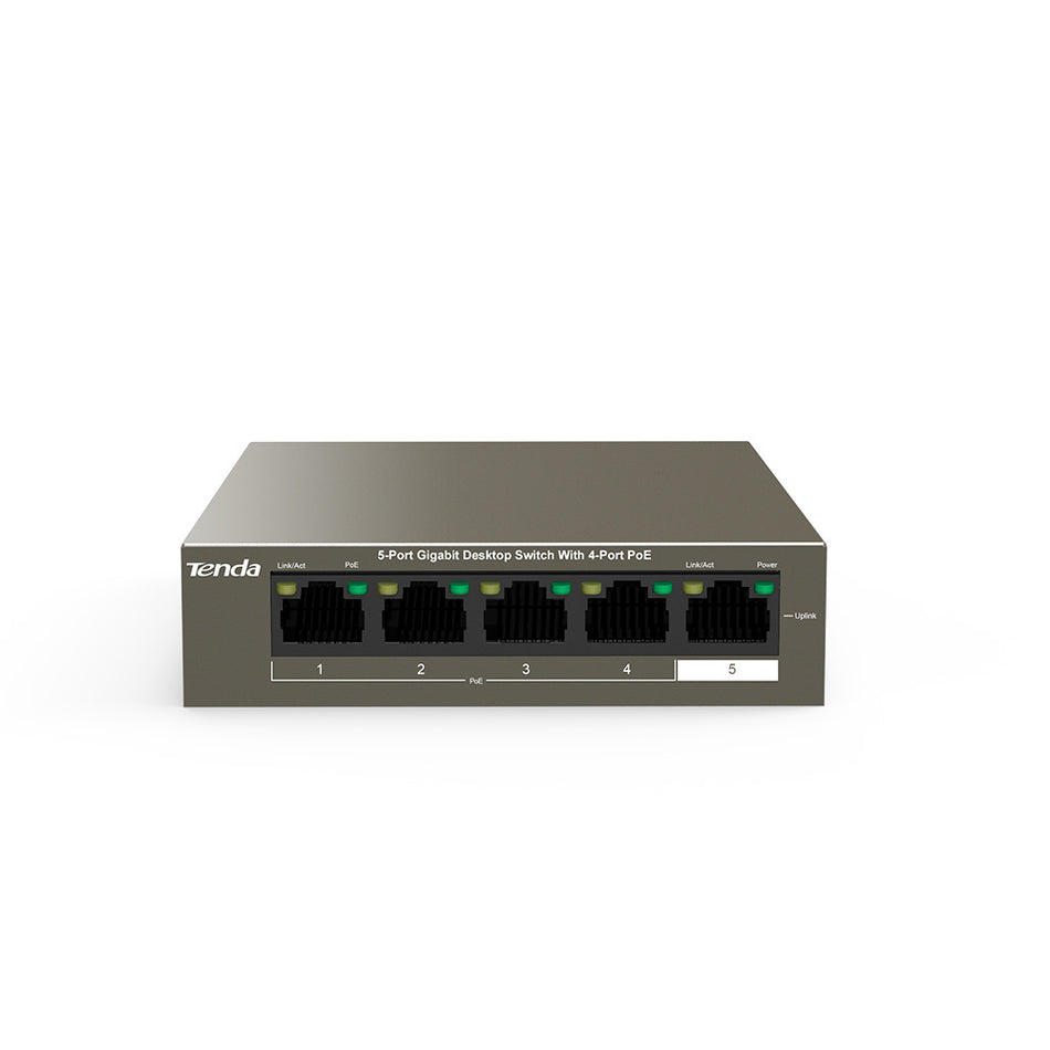 Tenda 5 Port Gigabit Desktop Switch With 4 Port Po E
