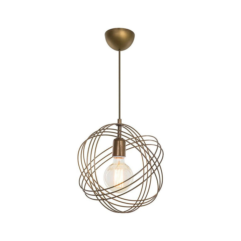 GLOWN 201-0022 Μοντέρνο Κρεμαστό Φωτιστικό Οροφής με Ντουί 1 x E27 AC 220-240V IP20 - Χρυσό - Μ30 x Π30 x Υ70cm