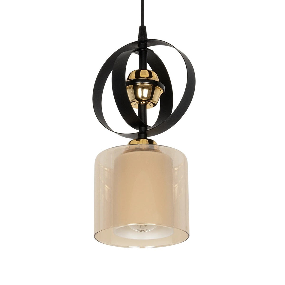 ZENIA 201-0134 Vintage Κρεμαστό Φωτιστικό Οροφής με Ντουί 1 x E27 AC 220-240V IP20 - Μαύρο - Μ16 x Π16 x Υ70cm