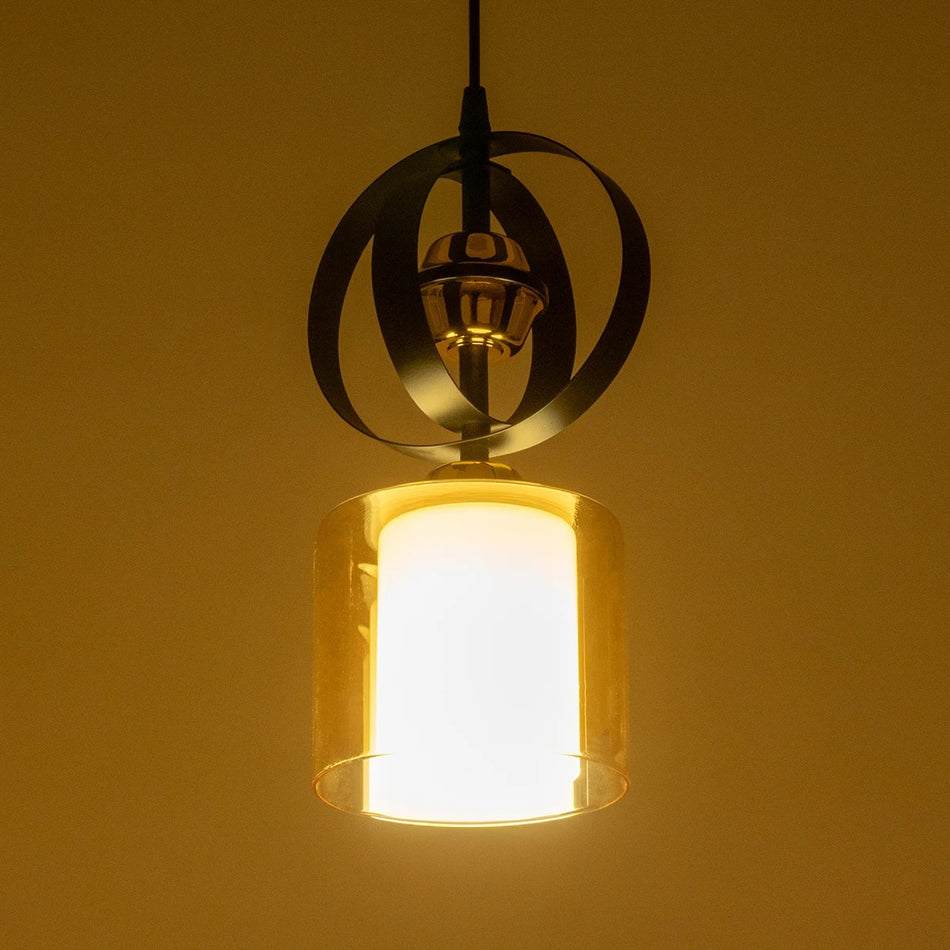 ZENIA 201-0134 Vintage Κρεμαστό Φωτιστικό Οροφής με Ντουί 1 x E27 AC 220-240V IP20 - Μαύρο - Μ16 x Π16 x Υ70cm