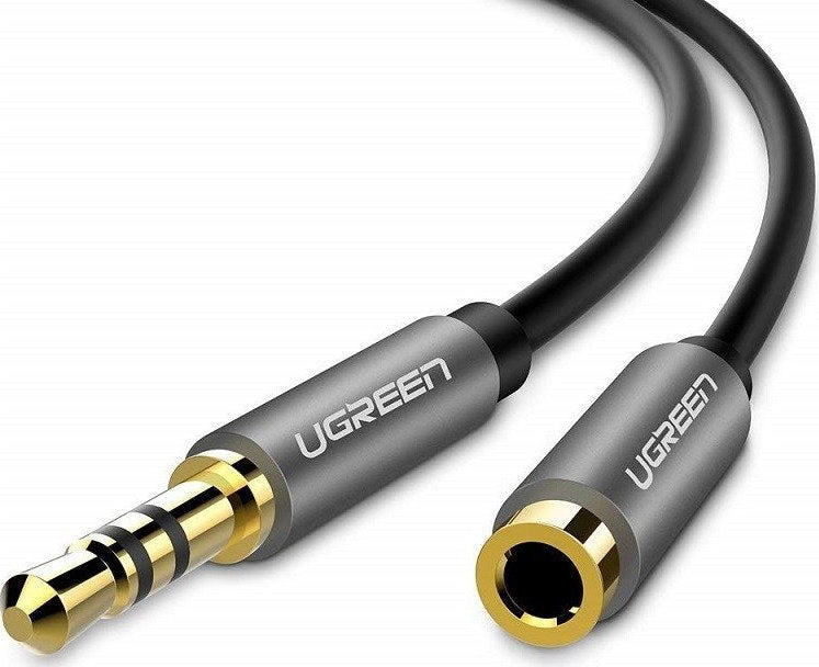 Ugreen Câble Jack 3.5mm mâle - Jack 3.5mm femelle Argent 1m (10592)