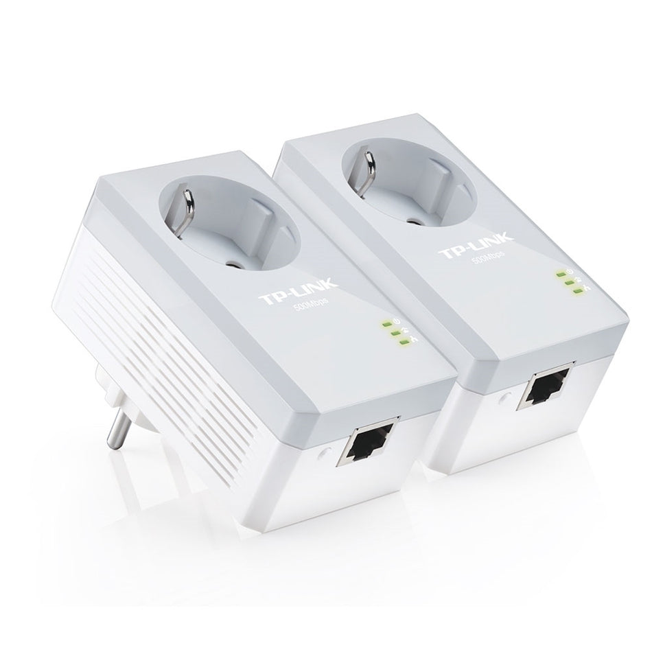TP-LINK TL-PA4010PKIT v2.3 Powerline Διπλό για Ενσύρματη Σύνδεση με Passthrough Πρίζα και Θύρα Ethernet