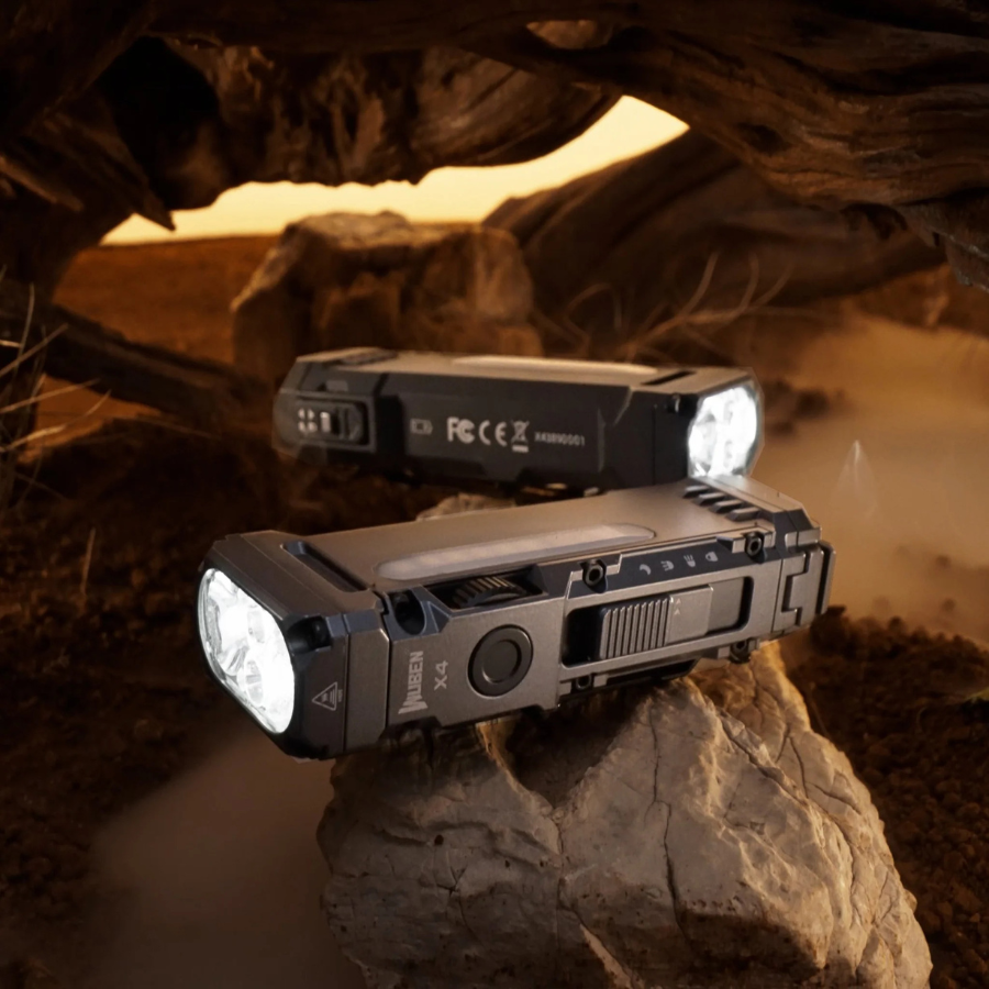 Wuben X4 Multi-Function LED Φακός Χειρός 1500 Lumens 205 Μέτρα Δέσμη IP68 Γκρι
