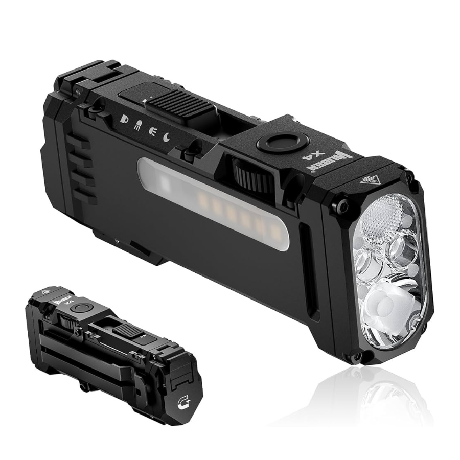 Wuben X4 Multi-Function LED Φακός Χειρός 1500 Lumens 205 Μέτρα Δέσμη IP68 Μαύρο