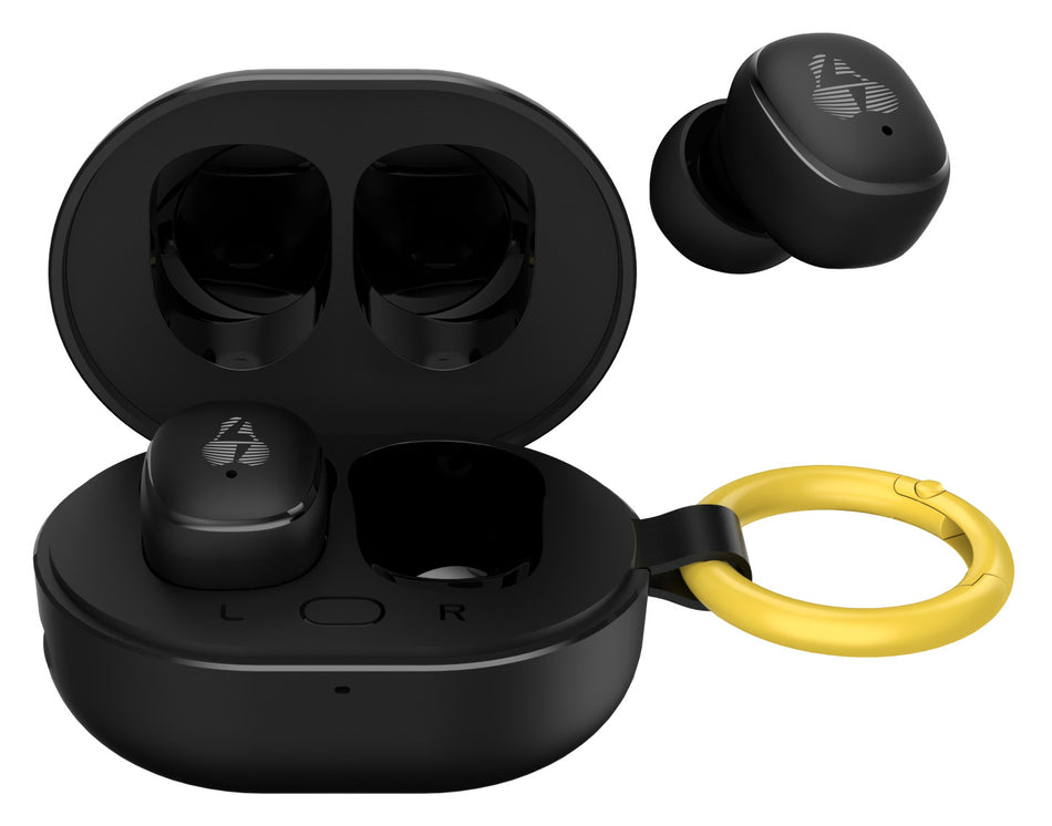 POWERTECH earphones με θήκη φόρτισης PT-1392, True Wireless, 6mm, 25/230mAh, μαύρα