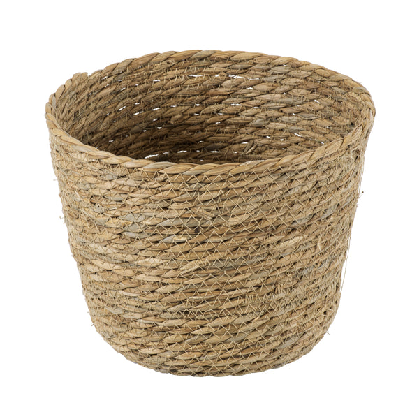 Künstlicher Garten SIFNOS 20268 Dekorativer Weidenkorb – Caspo-Topf – Blumentopf Beige Φ25 cm x H15 cm