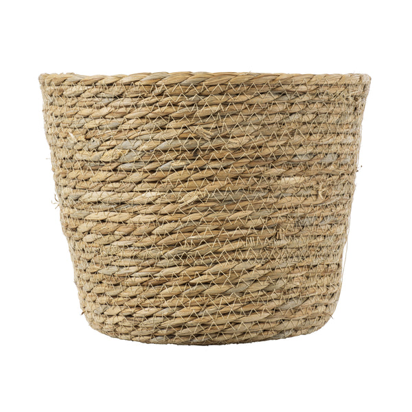 Künstlicher Garten SIFNOS 20268 Dekorativer Weidenkorb – Caspo-Topf – Blumentopf Beige Φ25 cm x H15 cm