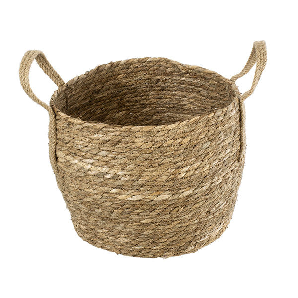 Künstlicher Garten PAROS 20277 Dekorativer Weidenkorb – Kaspo-Topf – Blumentopf Beige Φ29 cm x H25 cm