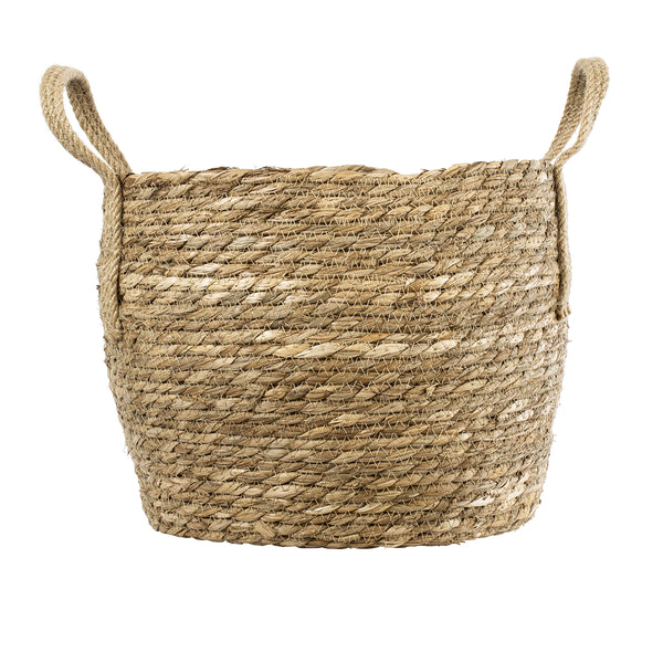 Künstlicher Garten PAROS 20277 Dekorativer Weidenkorb – Kaspo-Topf – Blumentopf Beige Φ29 cm x H25 cm