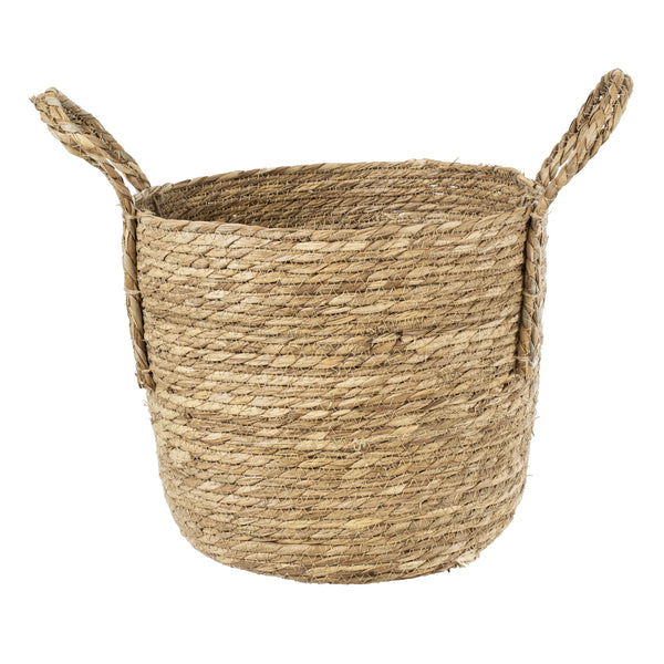 Künstlicher Garten TINOS 20291 Dekorativer Weidenkorb – Caspo-Topf – Blumentopf Beige Φ30 cm x H27 cm