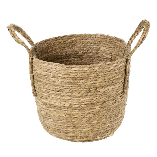 Künstlicher Garten TINOS 20291 Dekorativer Weidenkorb – Caspo-Topf – Blumentopf Beige Φ30 cm x H27 cm